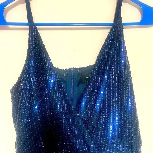 Navy Blue Sequin Dress - Picture 2 of 6